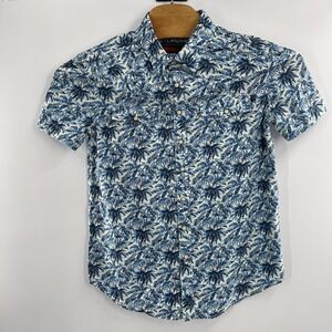 NWT Rock & Roll Denim Men's‎ Tropical Blue Snap Shirt Sz Small